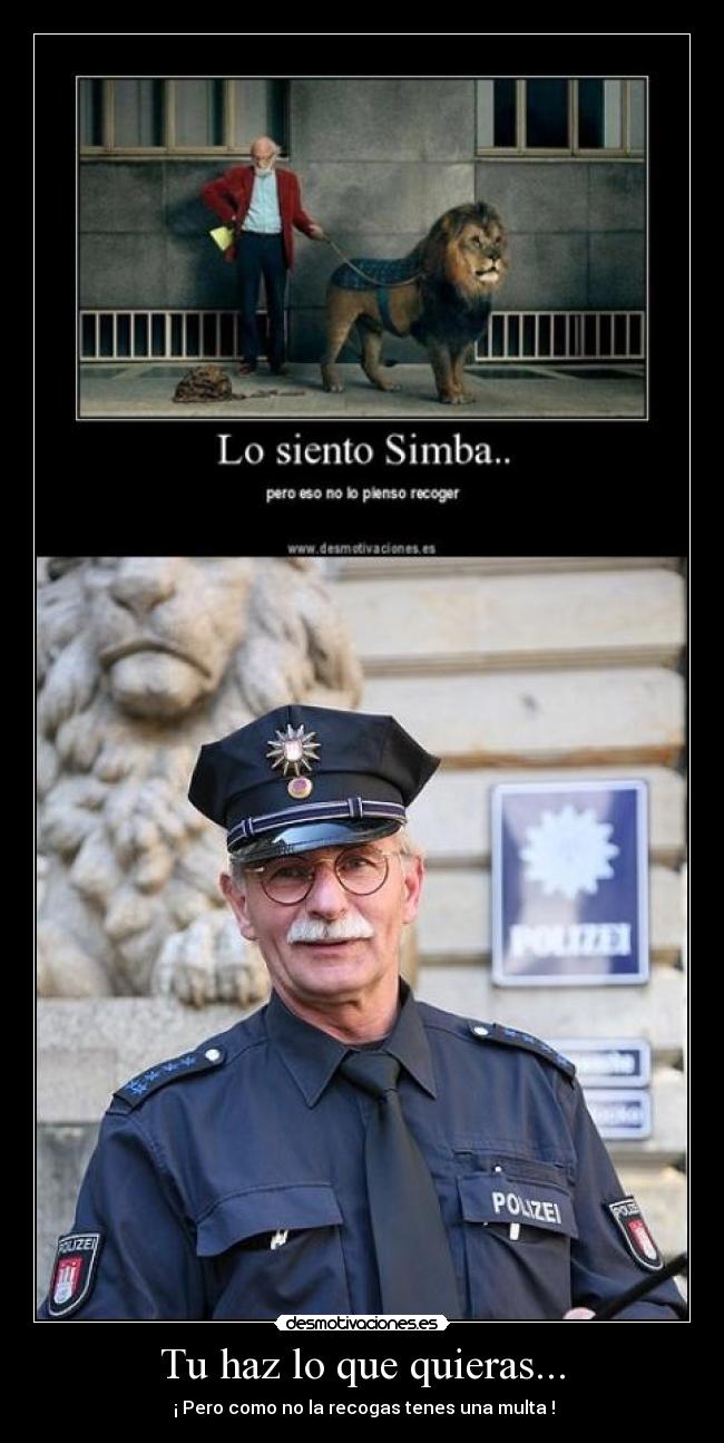 Tu haz lo que quieras... -