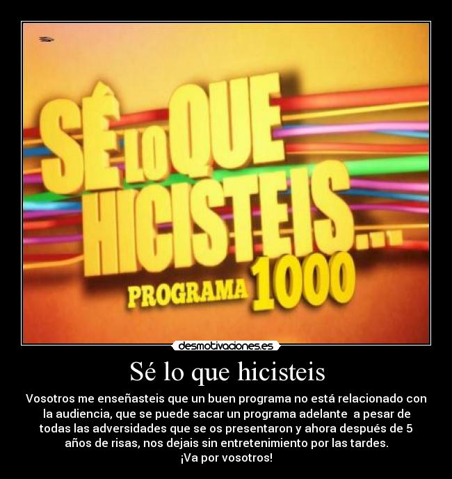 Sé lo que hicisteis -