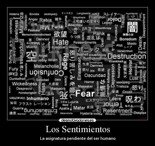 Los Sentimientos - La asignatura pendiente del ser humano