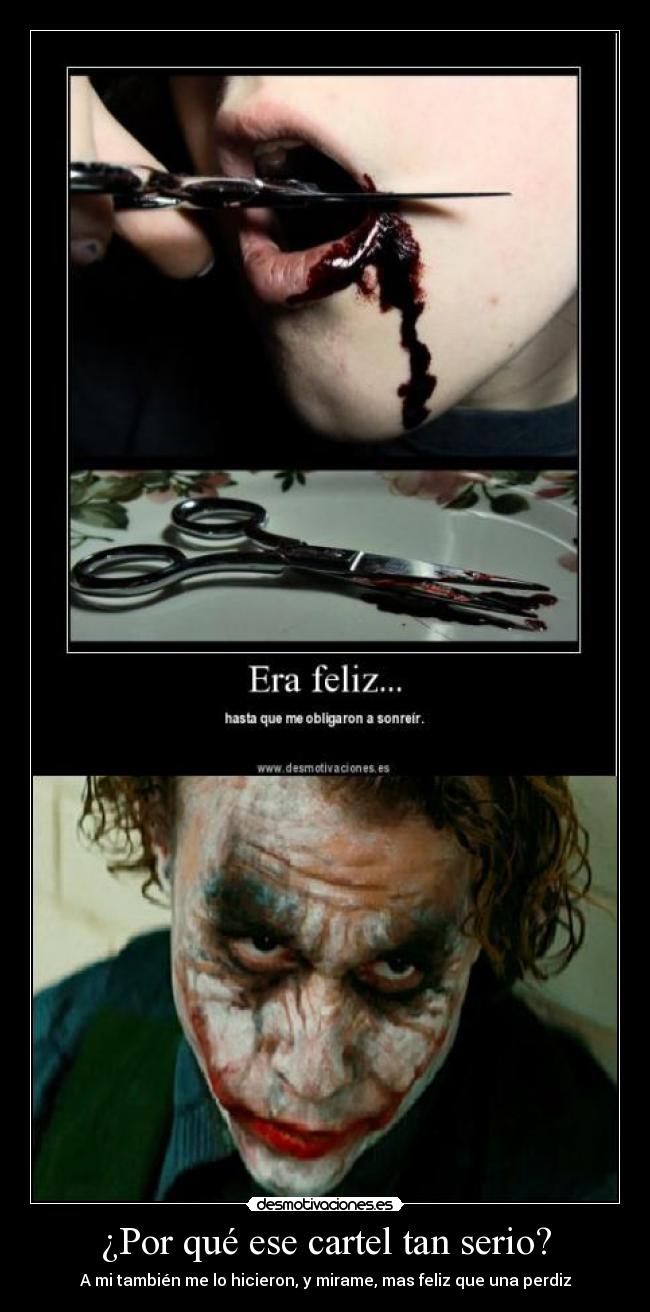 ¿Por qué ese cartel tan serio? -