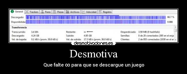 Desmotiva - Que falte ∞ para que se descargue un juego
