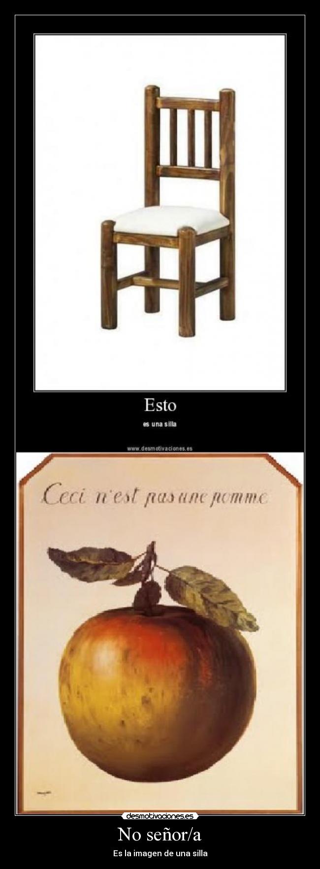 No señor/a - Es la imagen de una silla