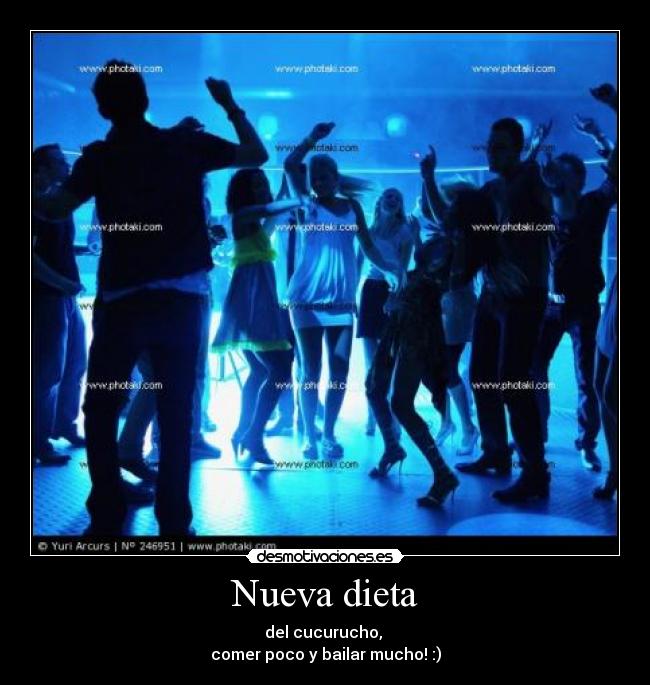 Nueva dieta - del cucurucho,
comer poco y bailar mucho! :)