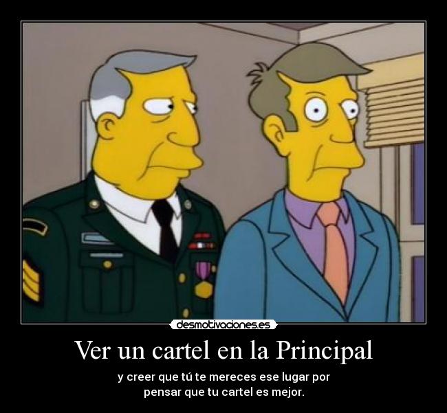 Ver un cartel en la Principal -