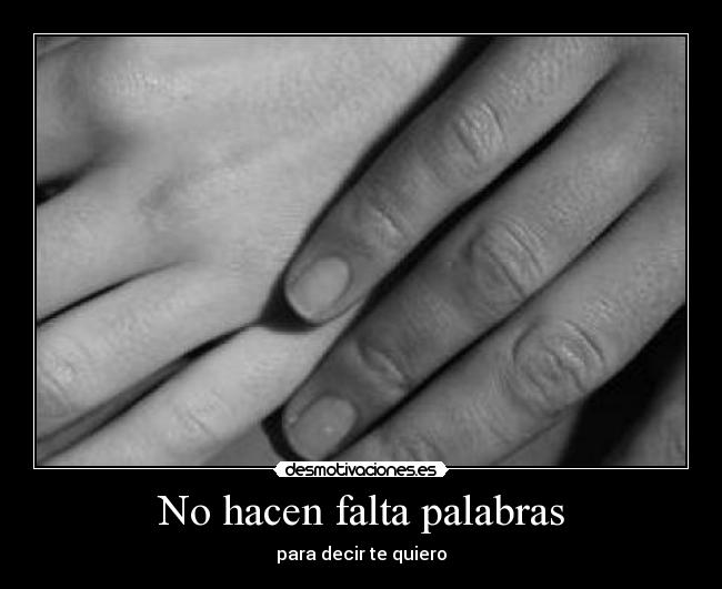 No hacen falta palabras -