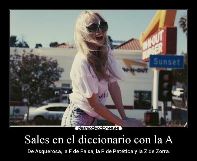 Sales en el diccionario con la A - 