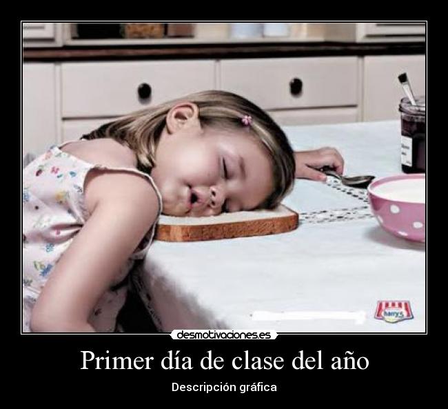 Primer día de clase del año - Descripción gráfica