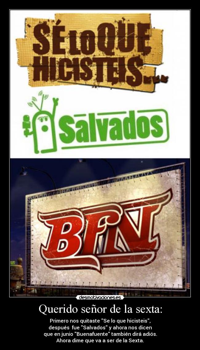 Querido señor de la sexta: - 