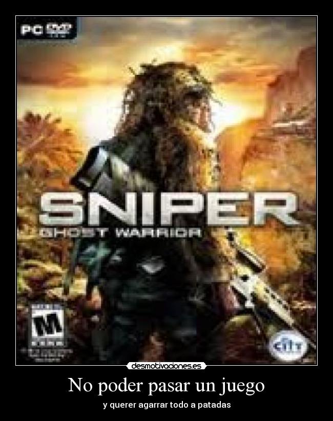 No poder pasar un juego - y querer agarrar todo a patadas