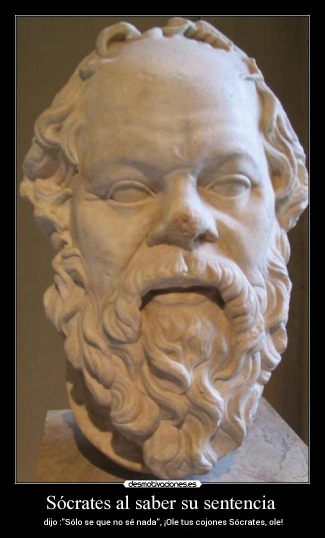 Sócrates al saber su sentencia -