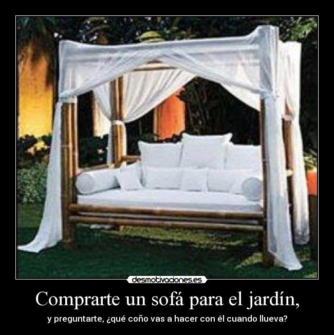 Comprarte un sofá para el jardín, - 