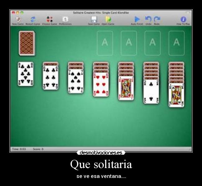 Que solitaria - 