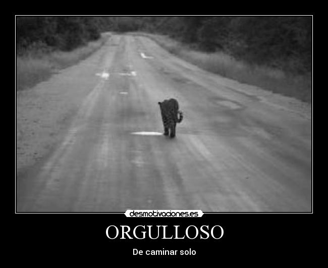 ORGULLOSO - De caminar solo