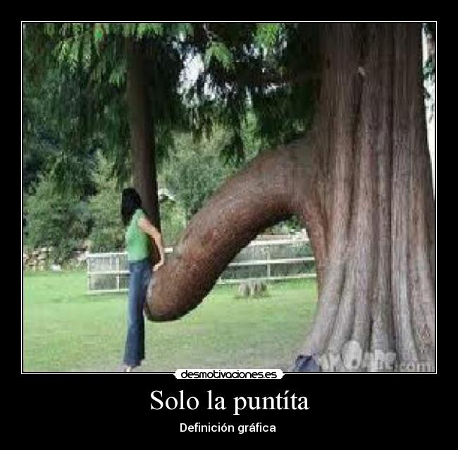 Solo la puntíta - Definición gráfica