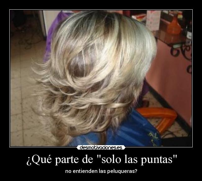 ¿Qué parte de solo las puntas -