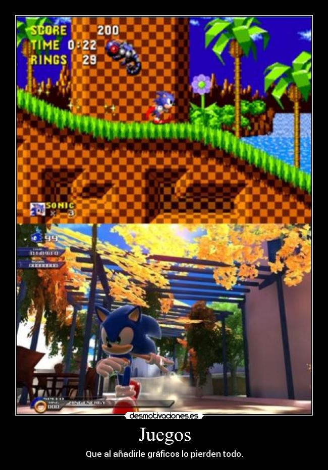 Juegos - Que al añadirle gráficos lo pierden todo.