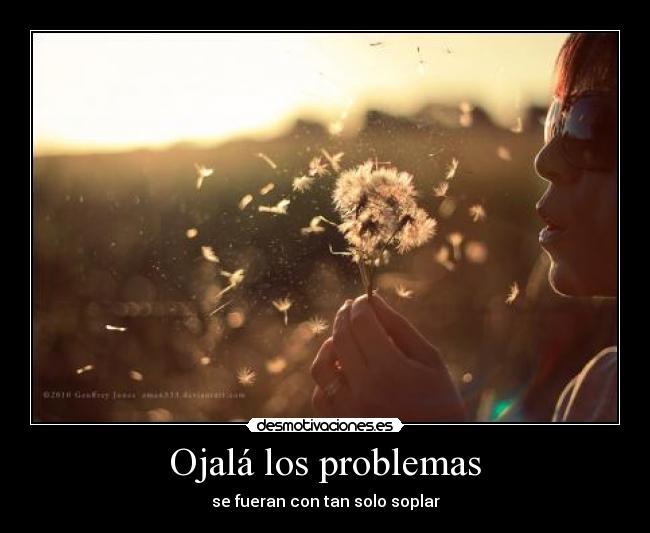 Ojalá los problemas -