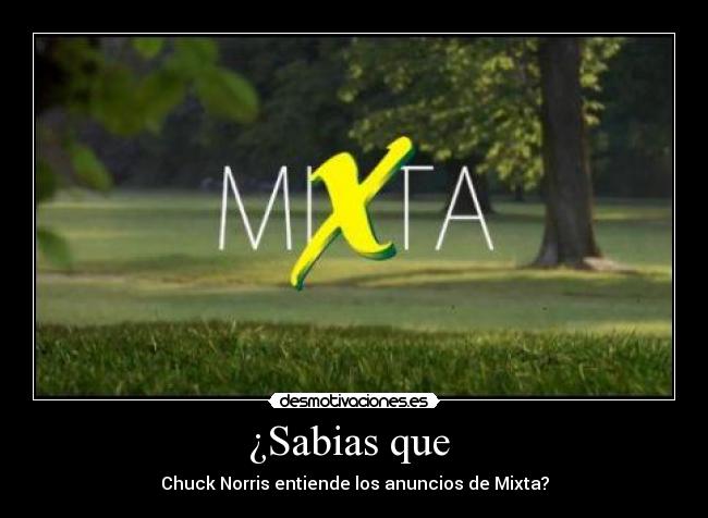 ¿Sabias que - Chuck Norris entiende los anuncios de Mixta?