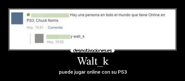 Walt_k - puede jugar online con su PS3