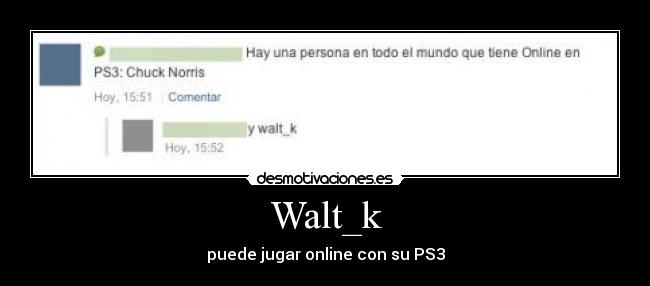 Walt_k - puede jugar online con su PS3