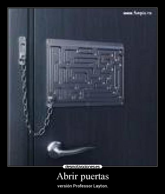 Abrir puertas - versión Professor Layton.