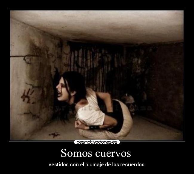 Somos cuervos - vestidos con el plumaje de los recuerdos.