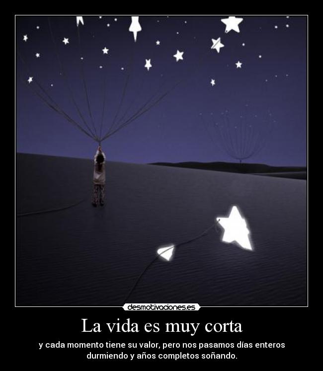 La vida es muy corta -