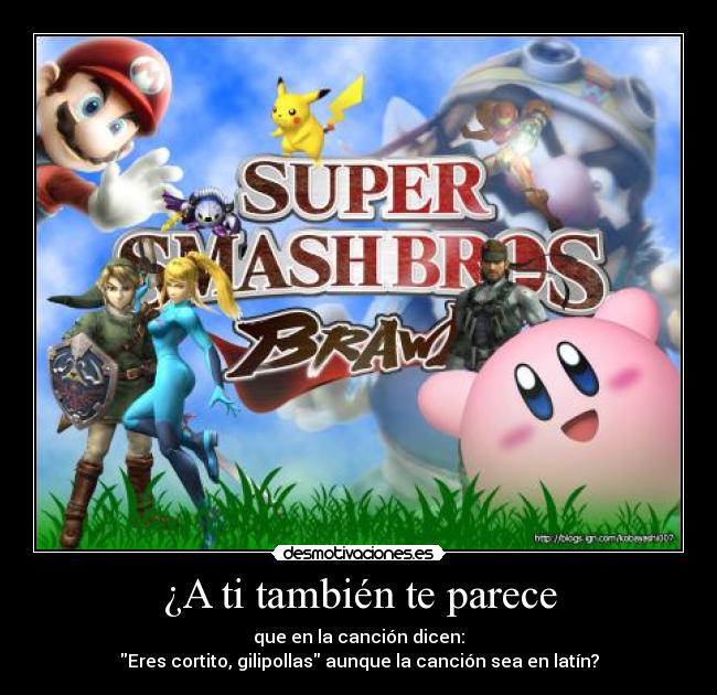 ¿A ti también te parece - que en la canción dicen:
Eres cortito, gilipollas aunque la canción sea en latín?