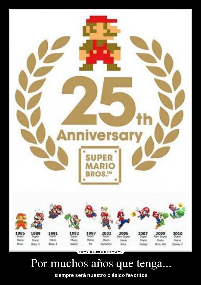 Por muchos años que tenga... -