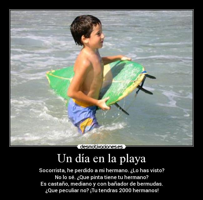 carteles playa parque acuatico hermano socorrista desmotivaciones