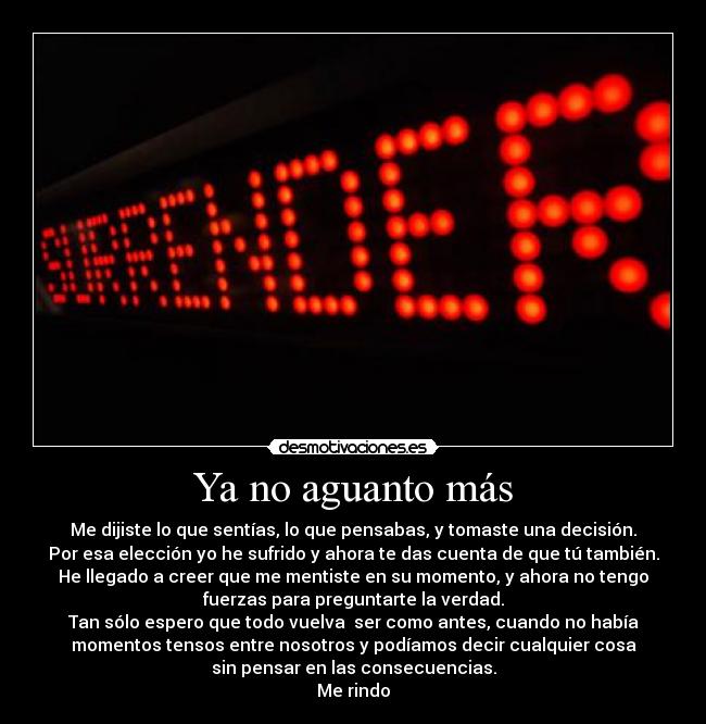 Ya no aguanto más - 