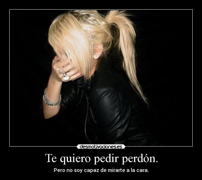 Te quiero pedir perdón. - 