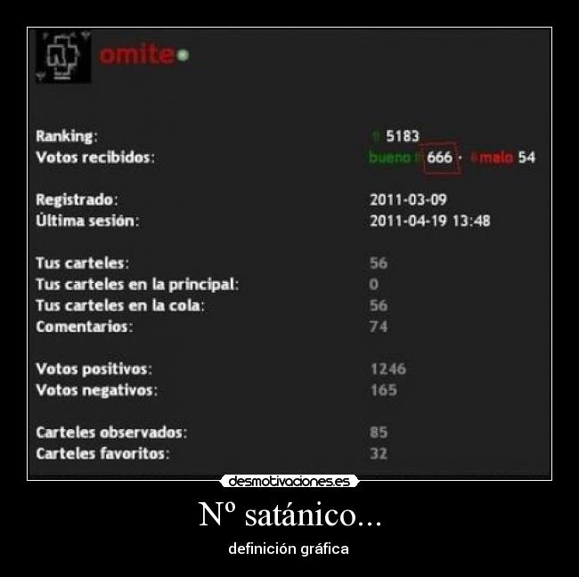 Nº satánico... -
