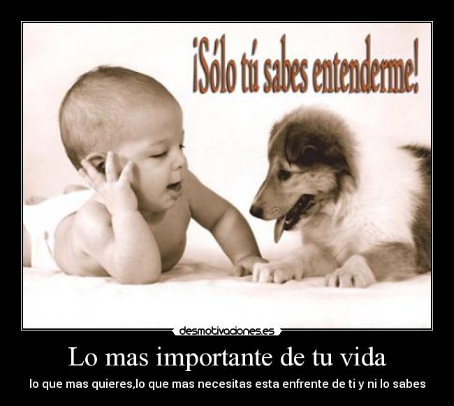 Lo mas importante de tu vida -