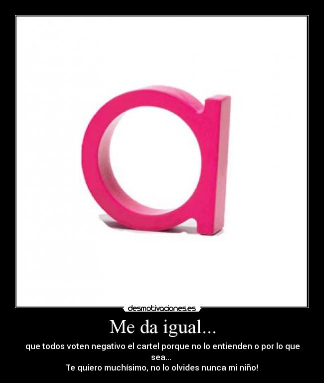 Me da igual... -
