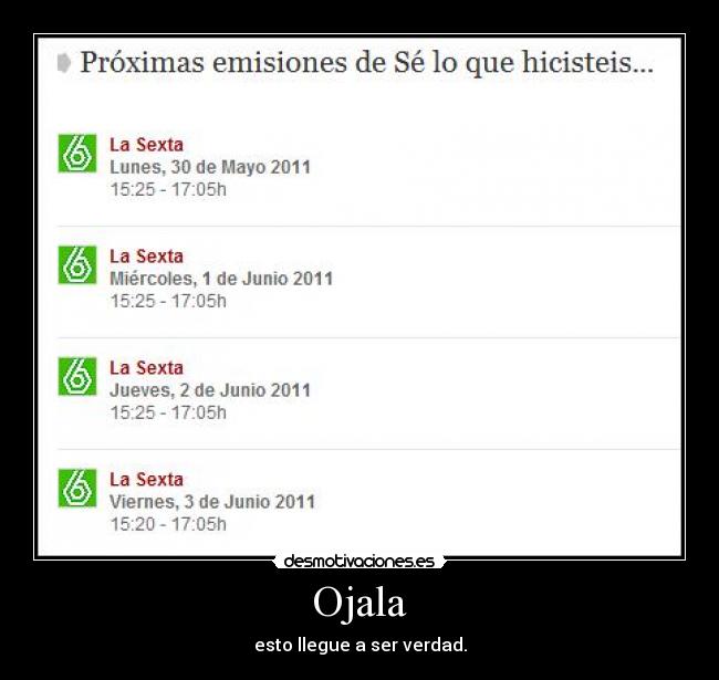 Ojala - esto llegue a ser verdad.