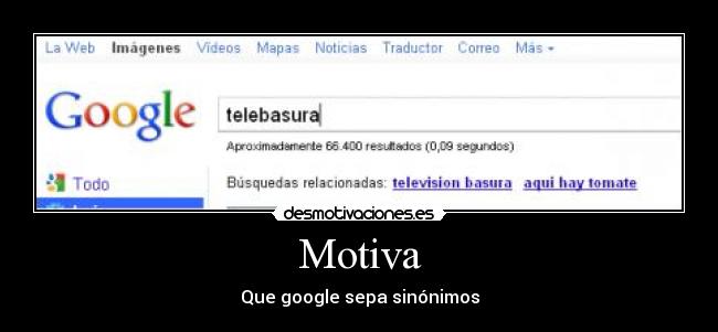 Motiva - Que google sepa sinónimos