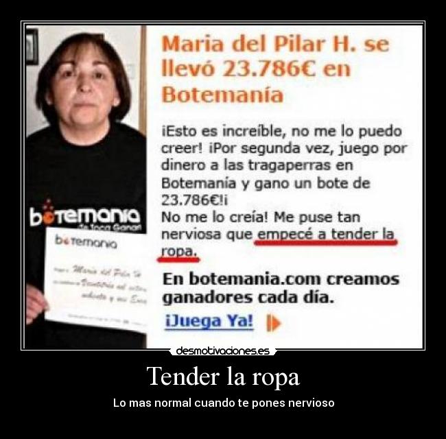 Tender la ropa -