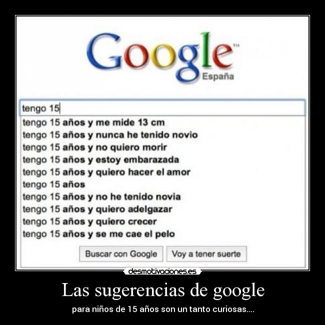 Las sugerencias de google - 