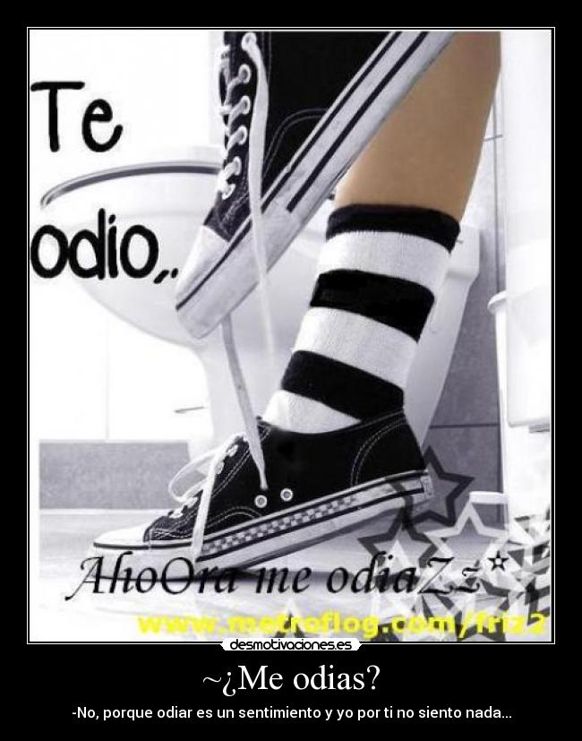 ~¿Me odias? -