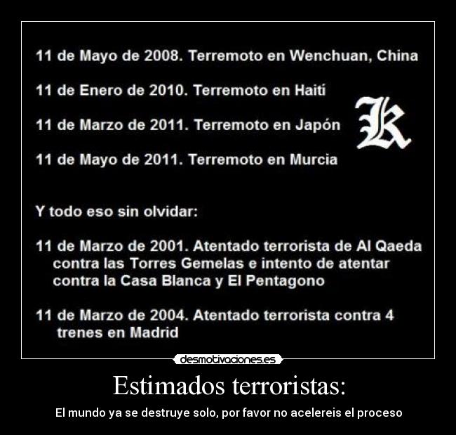 carteles terroristas terremotos japon haiti conspiracion desmotivaciones