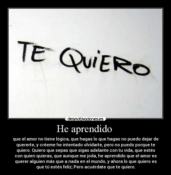 He aprendido  - 