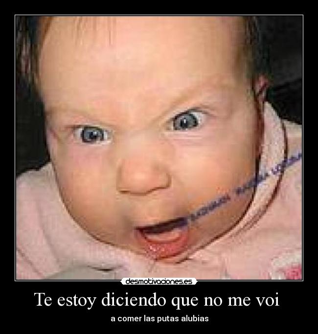 Te estoy diciendo que no me voi  - a comer las putas alubias