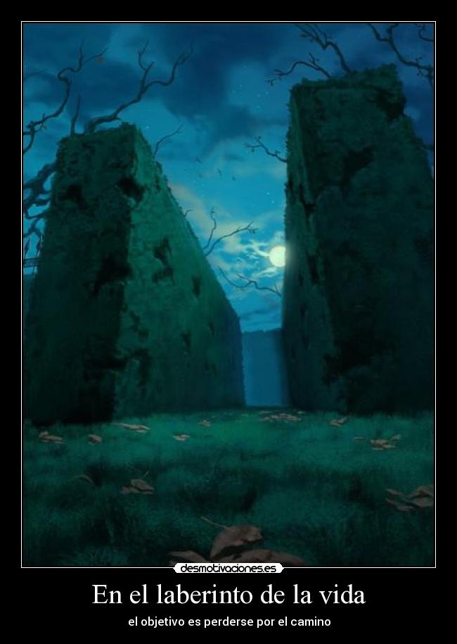 En el laberinto de la vida - el objetivo es perderse por el camino