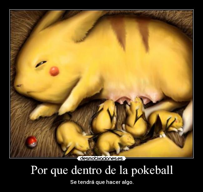 Por que dentro de la pokeball - Se tendrá que hacer algo.