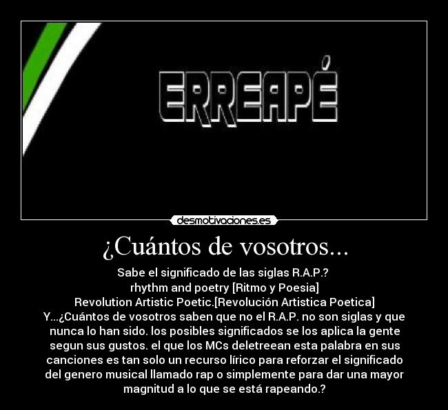 ¿Cuántos de vosotros... -