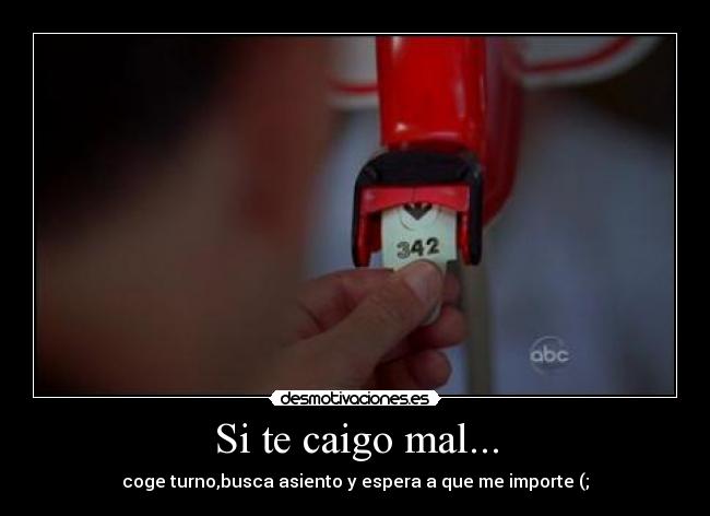 Si te caigo mal... -