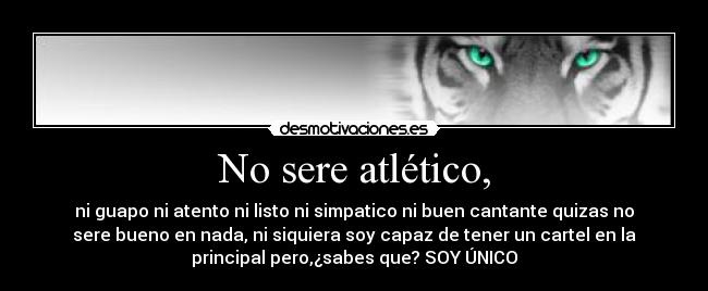 No sere atlético, - 