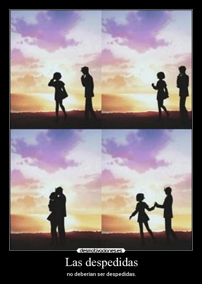 Las despedidas - no deberían ser despedidas.