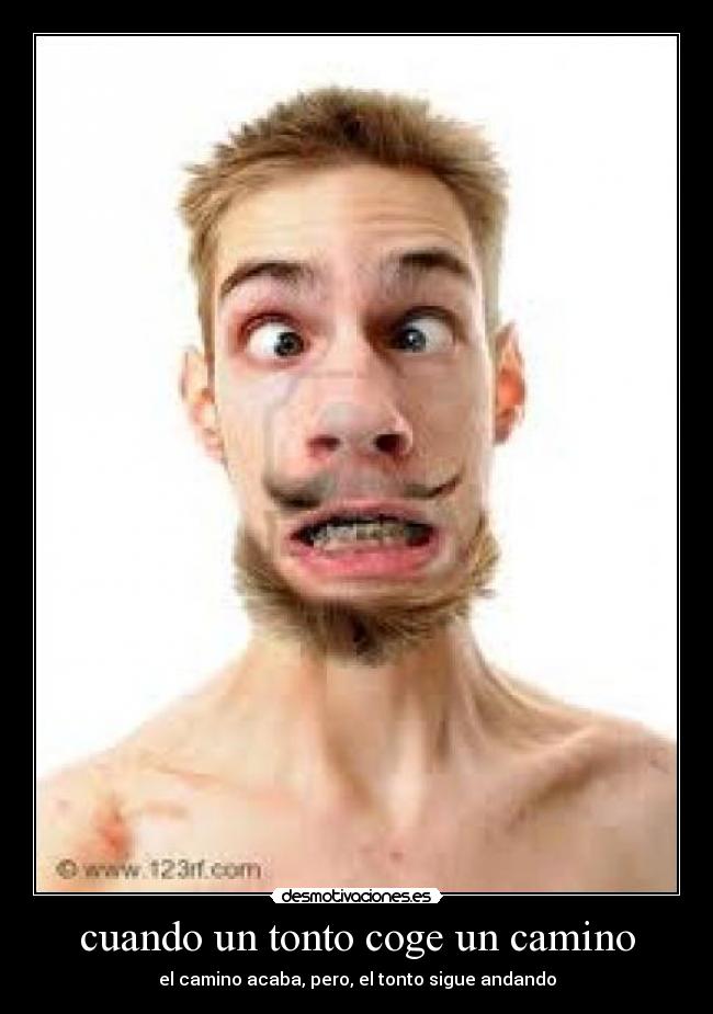 cuando un tonto coge un camino - el camino acaba, pero, el tonto sigue andando